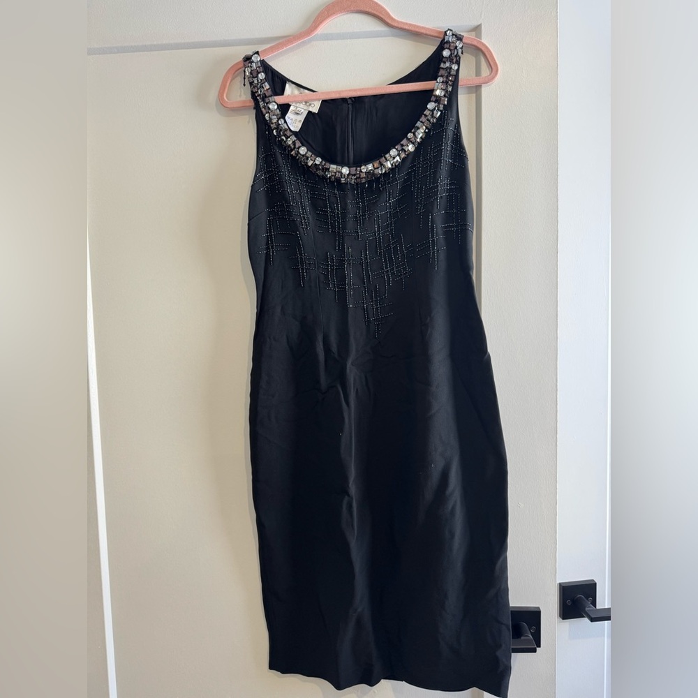 Elegant Black Beaded Dress